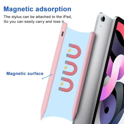 Stylus Pens for Touch Screens Power-Display Tablet Pen POM Tip Magnetic Digital Touch Pen Compatible with iPhone/iPad/iPad Pro/Lenovo/Switch/Android Smartphone and Tablet Devices (Pink) - color: 2SS-Pink