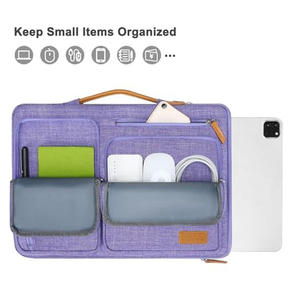 MOSISO 12.9 inch Tablet Sleeve Case for iPad Pro 13 M4 & iPad Air 13 M3 M2, iPad Pro 12.9 M2 M1 6/5th with Magic Keyboard&Smart Keyboard Folio, Side Open Carrying Bag with 4 Zipper Pockets, Purple - color: Purple, size: 12.9 inch