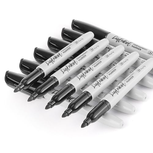Permanent Markers Bulk, 188 Pack Fine Tip Black Permanent Marker Set, Waterproof Markers, Waterproof, Quick Drying, Office Supplies for School, Office,