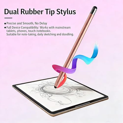 3-in-1 Stylus Pen for Samsung Galaxy Tab A11/A11+/A9+/A9/A8/A8 Plus/A7/A7 Lite, Stylus for iPad Pro/iPhone/Fire/Surface Tables Android,&iOS All Touch Devices (3 in 1 Rosegold) - color: 3 in 1 RoseGold