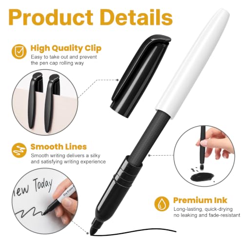 Jumlys 168 Pack Black Dry Erase Markers Fine Tip Bulk, Low Odor Ink | Non-Toxic, Quick-Drying, Easy to Erase from Whiteboards, Ideal for Classrooms, Offices and Home