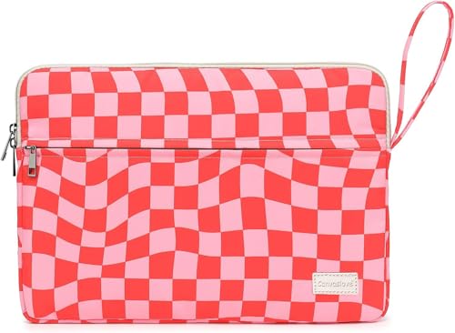 Laptop Sleeve Carrying Case Bag with Handle and Pocket for MacBook Air 13,iPad Pro 13 inch and 12.5 inch-13.5 inch Laptop Computer (Grid) - color: Grid With Strap, size: 12.5 inch-13.5 inch