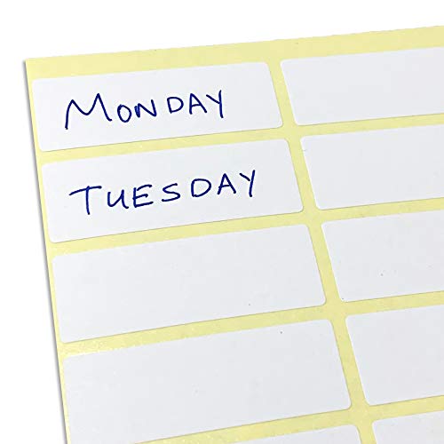 500 Pack, 1.5" x 0.5" - File Folder Labels Stickers, Matte White - size: 0.5" x 1.5" | 500 Labels