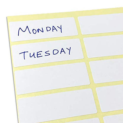 500 Pack, 1.5" x 0.5" - File Folder Labels Stickers, Matte White - size: 0.5" x 1.5" | 500 Labels