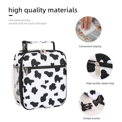 Lovoeo Lunch box Lunch bag for men women Insulated Lunchbox Lunch bags for Work Picnic Travel (Cow) - color: Cow