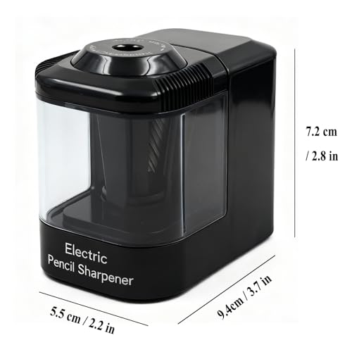 Heavy Duty Electric Pencil Sharpener, USB and Battery Powered, Best for Kids Students and Personal Use in Office School and Home by JinZeFa