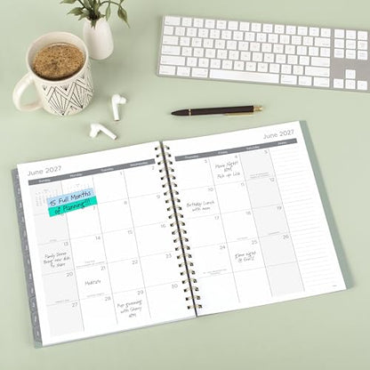 Mead Planner 2026-2027 Weekly & Monthly Academic 15-Month April-June, 8.5" x 11", Soft Grass (CAW62093) - color: Soft Grass, size: 8.5"W x 11"H, style: 2026-2027