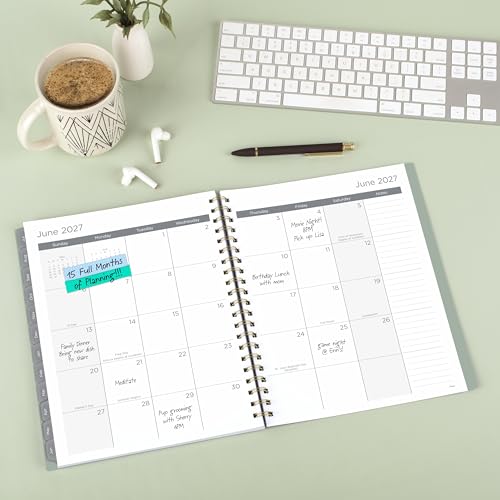 Mead Planner 2026-2027 Weekly & Monthly Academic 15-Month April-June, 8.5" x 11", Soft Grass (CAW62093) (Pack of 12) - color: Soft Grass, size: 8.5"W x 11"H (Pack of 12), style: 2026-2027