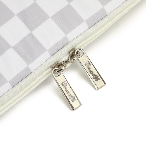 Canvaslife Laptop Sleeve Case Cover with Pocket for MacBook Pro 14 inch and 14 inch-14.4 inch HP, Lenovo, Dell, ASUS, Acer Notebook Computer (Grey Checker) - color: Grey Checker, size: 14 inch / 14.0 inch