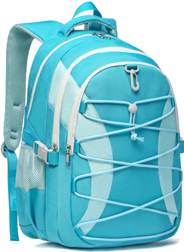 BLUEFAIRY Middle High School Backpack for Boys Girls Large Bookbag with Laptop Compartment Back to School Book Bags for Teens Teenagers Mochilas Escolares para Niños Niñas (Blue/Light Blue, Solid) - color: Blue/Light Blue