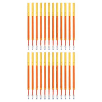 PATIKIL Erasable Gel Pen Refills, 24 Pcs Gel Ink Pens Refills Press Click Pen Fine Point 0.5mm Retractable Pens for Planner Writing Painting, Orange - color: Orange