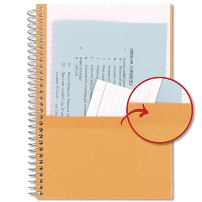 Mead Five Star Wirebound Notebook, 2-Subject, Medium/College Rule, 80 Sheets 19x13.9 cm (7.5x5.5") Assorted Cover Color