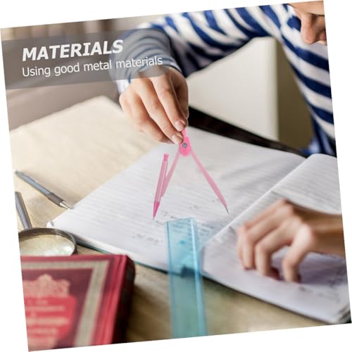3 Sets Metal Math Compasses for Students Geometry Circle Drawing Tools with Non-Slip Handle Hard Tip for Precise Drafting and Art Design Stationery Kit