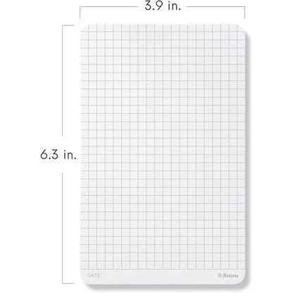 Notsu Graph Grid Small Desk Notepad 2 Pack | Minimalist Graphing Memo Note Pads | Premium Thick 120gsm Paper, 50 Double Sided Pad Sheets, 3.9" x 6.3" - size: 3.9" x 6.3", style: Graph Paper