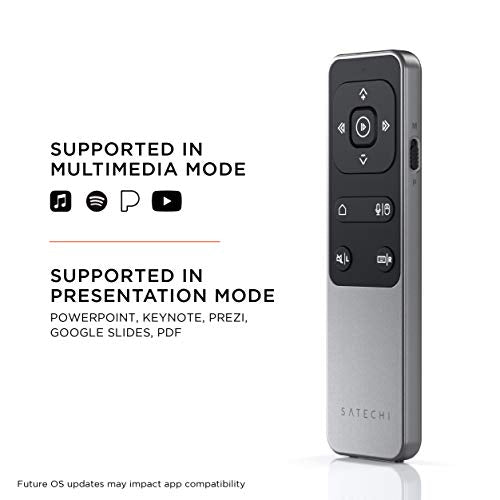 Satechi Bluetooth Remote Control, R2 Multimedia Remote Control in Presentation & Media Mode, for MacBook Air/Pro/Neo, iPad Air/Pro, Not Compatible with Windows 10/11