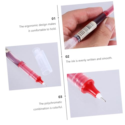 PRETYZOOM 9pcs Quick-drying Gel Ink Pens 0.5mm Fine Point Set for School and Office Use, Smooth Writing Sign Pens for Students and Professionals