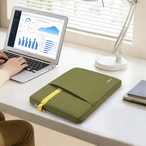 NIDOO Laptop Sleeve 10 inch Tablet Bag Carrying Case for 11 inch iPad/11 iPad Air M4 2026/11" iPad Pro M5 M4/ 11" Samsung Galaxy Tab S9 S8 / Lenovo Tab M11 Water Resistant Computer Pouch, Green - color: Green, size: 10-11 Inch