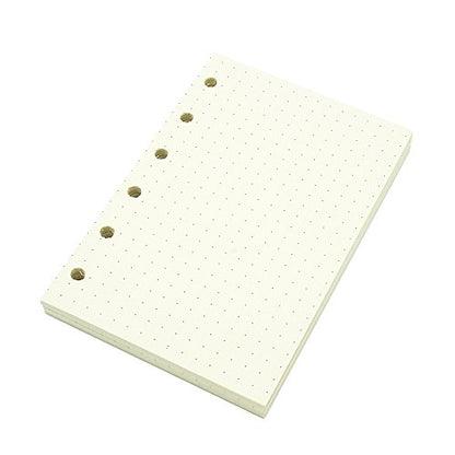 6 Holes Binder Planner Refill with 4 Basic Designs, A7 Notebook Refill, 100gsm, Dot, Grid, Line, Blank Paper,4.84 x 3.23'', 80 sheets/160 Pages, Harphia - color: 80 Sheet, size: A7