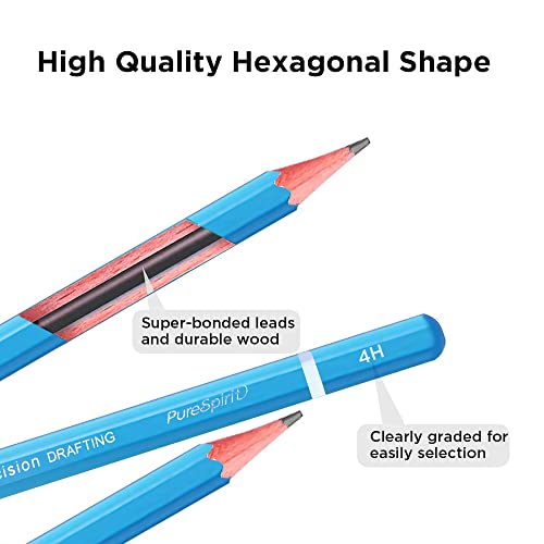Sketch Pencils for Drawing 4H, 12pcs Professional Art Drawing Pencils for Shading, Sketching & Doodling | Graphite Pencil for Artists & Beginners - style: 4H 12pcs