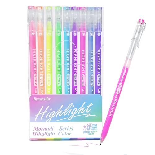 9 Colored Gel Pens Set, 0.6mm Fine Point for Black Paper & White Paper, Pens for Journaling, Adult Coloring Books, Bible, Drawing, Note Taking, Art & Journaling Supplies (Highlights Color) - color: Highlights Color