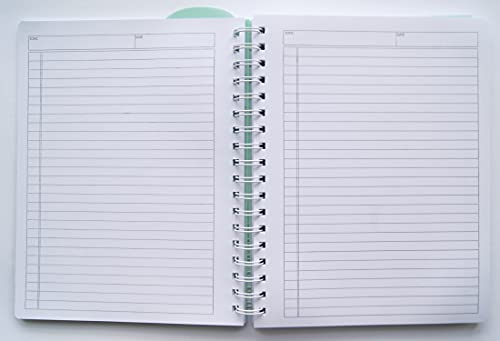 Carolina Pad | Noted Premium Ideal Notebook | Robin Egg Blue | 100 Sheets | 9.5" x 7.375" | Features Durable Poly Covers, Premium Executive Ruled Pages, Monthly Reminder Pages | Twin Wire Bound