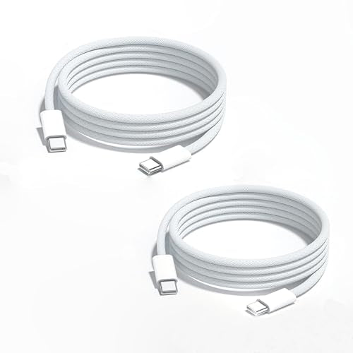 USB C to USB C iPhone 15 16 17 Charger Cable 3FT 2 Pack for iPhone 17 Pro Air /16e 16 15 Pro Max/15 Plus,USB Type C to C Cable Car Fast Charging Cord for Samsung Galaxy S23 FE Ultra S22 S21 FE S20 - color: White