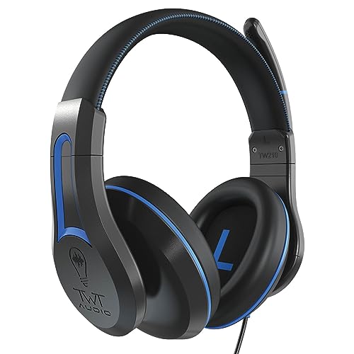 / TWT Audio Duro, TW210 (2nd Gen) | Premium Over-Ear Wired Black Headset with Noise Reducing Microphone (3.5mm Jack) - style: 3.5mm Jack