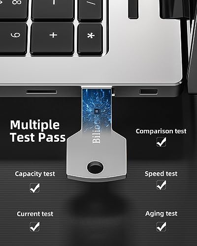 Bilious Custom Personalized USB Keychain Flash Drive 4/8/16/32/64/128/256GB, Metal Style Thumb Drive Portable Memory Stick, Waterproof Jump Pen Drive for Storage and Backup - size: Customized