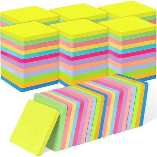 60 Pads Round Corner Sticky Notes 3x3 in Post, 12 Bright Colors Self-Stick Note Pads it, Strong Adhesive Paper Memo Pads, 75 Sheets/Pad, Colored Note Pad Easy to Post for Home, Office, Notebook - color: 12 Colors-60 Pcs, size: 3 x 3 IN