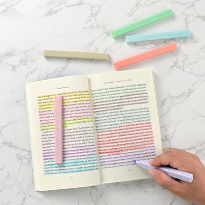 konket- Aesthetic Bible Highlighters No Bleed, Cute Pastel Highlighters, 12 pcs Chisel Tip