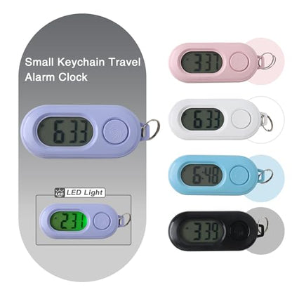 Small Glass Desk Whiteboard Dry-Erase Board with Clock, Small Travel Clock Keychain with Desk Notepad, Time Table Whiteboard for Desk Digital LED Light Display, 8x6 in with Accessories, Purple - color: Purple With Clock