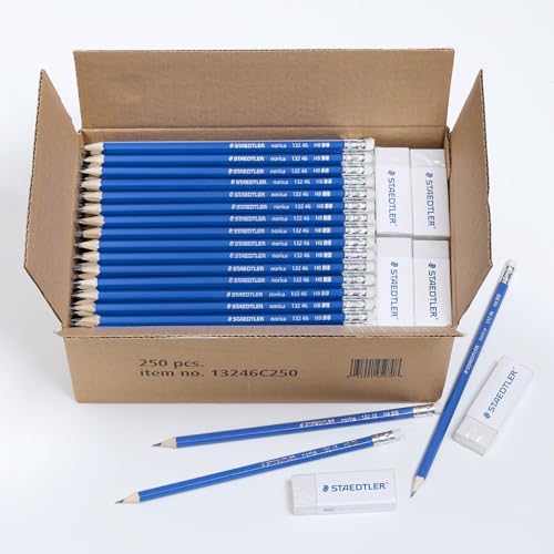 STAEDTLER Norica Pencil Class & Eraser Class Pack, 250ct