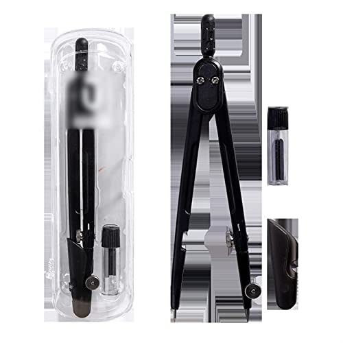 LUNIZ Drawing Compass Stainless Steel Math Geometry Kit Compass Multifunctional Metal Drafting Drawing Tool School Student Stationery Drafting Tools (Color : B) - color: B
