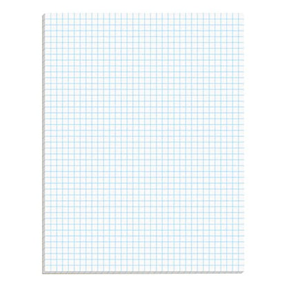 TOPS™ Quadrille Pad, 8 1/2" x 11", Quad Ruled, White, 50 Sheets Per Pad, Pack Of 12 Pads
