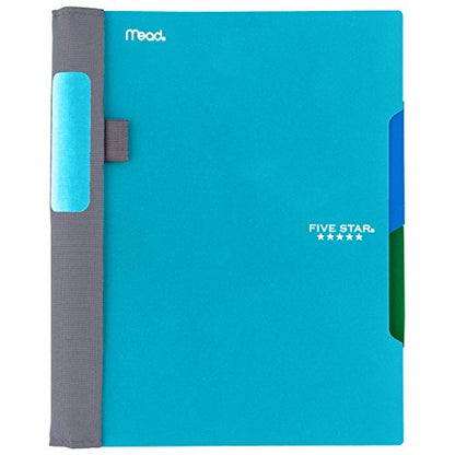 Five Star Advance Spiral Notebooks, 2 Subject, College Ruled Paper, 100 Sheets, 9-1/2" x 6", Blue, Green, Teal, 3 Pack (38640) - color: 14 Storm, size: Pack of 3