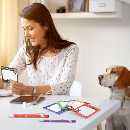 Geyee 24 Pcs Back to School Teacher Gifts Dachshund Sticky Notes with Funny Pens 3 x 4 Inch Employee Appreciation Gifts for Coworkers Employee Teacher Office Staff Work Team Appreciation Gift - style: Dachshund