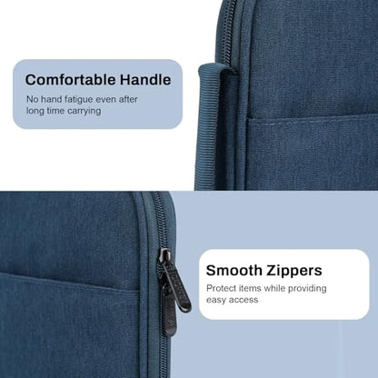 Dadanism 9-11 Inch Tablet Sleeve Padded Carrying Case with Handle, Protective Travel Bag for iPad A16 11" 2025, iPad Air M4/Pro M5 11", iPad 10th Gen 10.9", iPad 10.2", Galaxy Tab A11+ 11", Blue - color: Blue