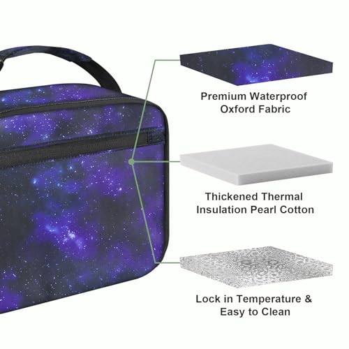 Kids Lunch Box for Boys Girls Lunch Bag Insulated Durable Lunchbox Children Lunch Tote Bag for School Star - color: Star