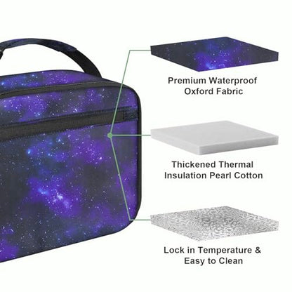 Kids Lunch Box for Boys Girls Lunch Bag Insulated Durable Lunchbox Children Lunch Tote Bag for School Star - color: Star