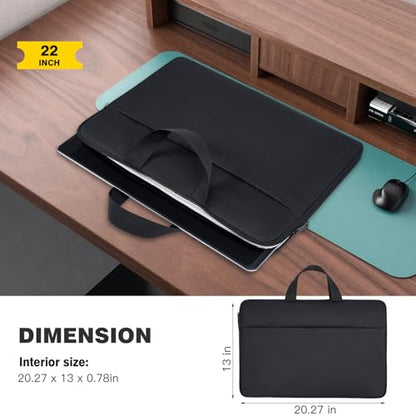 22 Inch Portable Monitor Case, Protective Carrying Sleeve for 22 inch ASUS ZenScreen 22"/ViewSonic TD2230 TD2223 22"/Acer UT222Q bmip 21.5"-22 Portable Monitor Laptop Tablet Notebook Bag, Black - size: 22 Inch