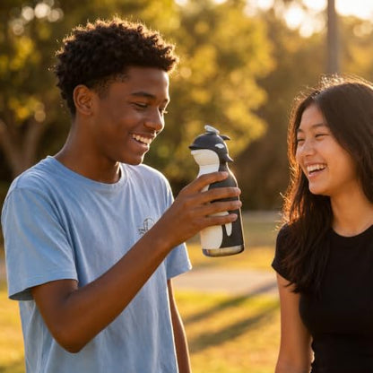 asobu Bestie Bottle Limited Edition Collectible Kids Water Bottle with Animal Character Lid 16oz (460ml) Insulated Stainless Steel, Leakproof, Reusable with Straw Fun Gift for Girls & Boys - color: GUS THE KILLER WHALE
