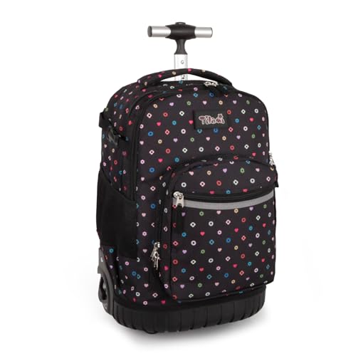 Tilami Rolling Backpack for Kids 18 inch Boys and Girls Laptop Backpack,Colors - color: Colors