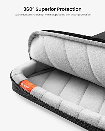 tomtoc 360 Protective Laptop Case for 13-inch New 2026 MacBook Air M5/A3449, M4/A3240, M3/A3113, M2/A2681, M1/A2337, MacBook Neo A18 Pro, 13-in Surface Pro 11th AI PC, Water-Resistant Carrying Bag - color: Black, size: 13 inch