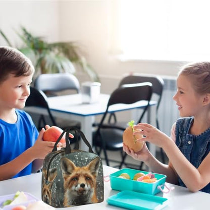 Funny 3d Fox Lunch Box Insulated Meal Bag Lunch Bag Reusable Snack Bag Food Container For Boys Girls Men Women School Work Travel Picnic - color: Funny Fox