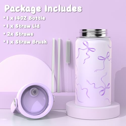 ACESAK Kids School Backpack for Girls, 4-In-1 Bookbag Backpack Set with 14OZ Insulated Kids Water Bottle, Lunch Bag Set for Girls Kid Teens Middle School Student, Girl Backpack for Schools - color: Black-purple