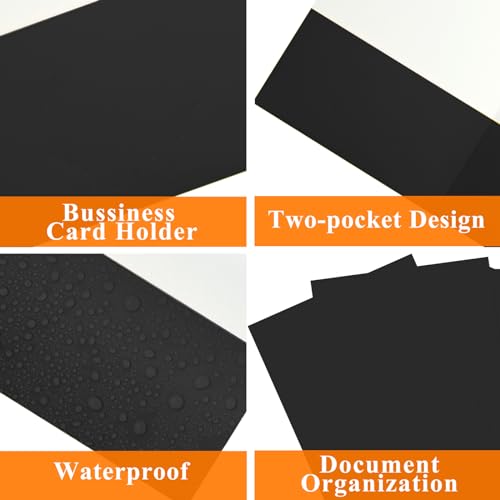 pmybupo 100Pcs Black Two-Pocket Heavyweight File Folder,Letter Size,Paper File Folder for School Office Home Bussines - color: Black
