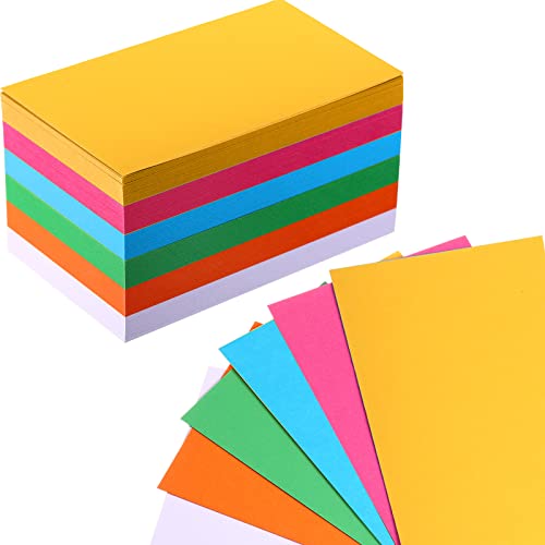 Fainne 300 Pcs Blank Index Cards 180 Gsm Thick Card Stock Assorted Color Neon Blank Flash Cards Colorful Study Notecards for Organizing(3 x 5 Inch,Vivid Colors) - color: Vivid Colors, size: 3 x 5 Inch