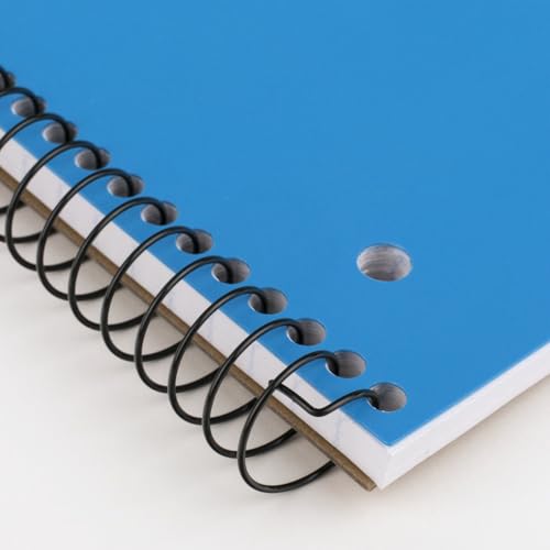 Mead Spiral Notebook, 5 Pack, 3 Subject, Wide Ruled Paper, Plastic Cover, 8" x 10-1/2", 120 Sheets per Notebook, Black, Red, Blue, Green and Yellow (930100A-ECM) - style: Wide Ruled