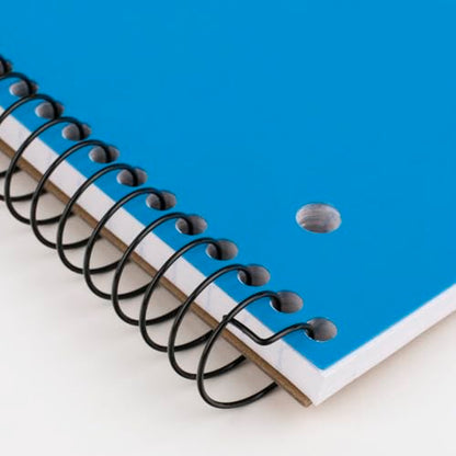 Mead Spiral Notebook, 5 Pack, 3 Subject, Wide Ruled Paper, Plastic Cover, 8" x 10-1/2", 120 Sheets per Notebook, Black, Red, Blue, Green and Yellow (930100A-ECM) - style: Wide Ruled