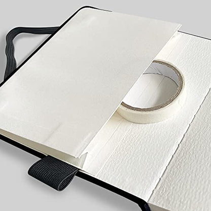 Watercolor Paper Sketchbook,5x5 Inch Mixed Media Notebook,140lb/300gsm Artist Heavyweight Paper,20 Sheets Small Travel Drawing Journal for Adults,Painting,Watercolors,Art Supplies,Blueberry Leaves - color: 5x5 inch-300gsm-blueberry leaves
